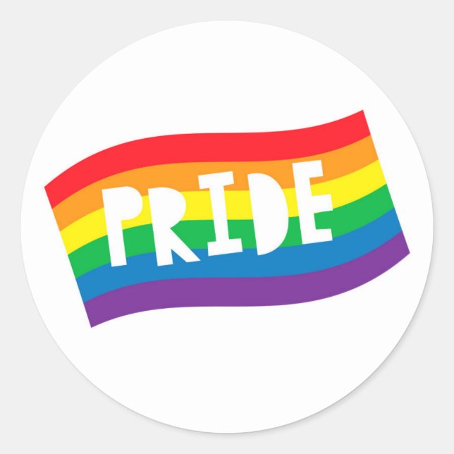 Pride Rainbow Flag Classic Round Sticker (Front)