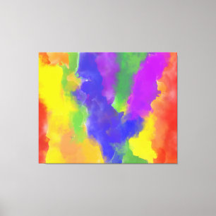 Pride Rainbow Flag colours Abstract Design  Canvas Print
