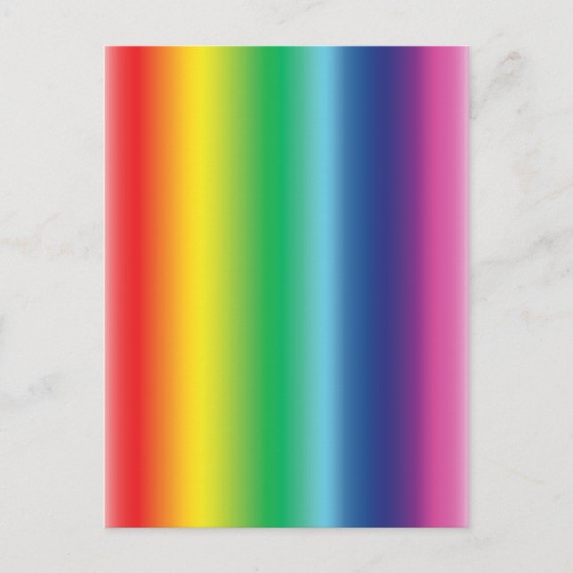 Pride rainbow flag colours gradient pattern modern postcard (Front)