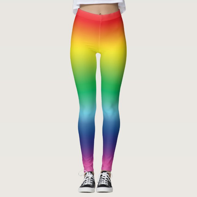 pride rainbow flag colours lgbt lgbtq leggings (Front)