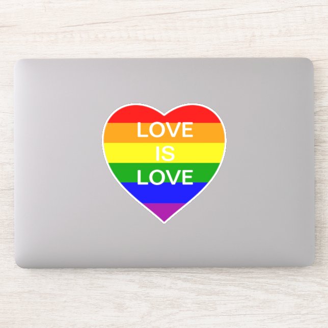 Pride rainbow flag heart Gay Pride love is love (Computer)