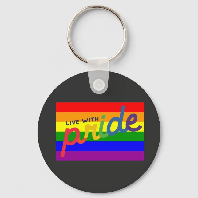 pride rainbow flag    key ring (Front)