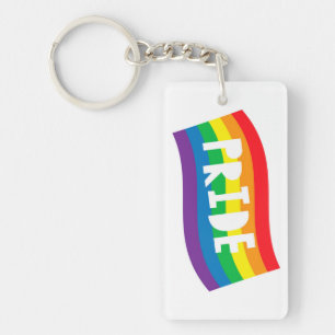 Pride Rainbow Flag Key Ring