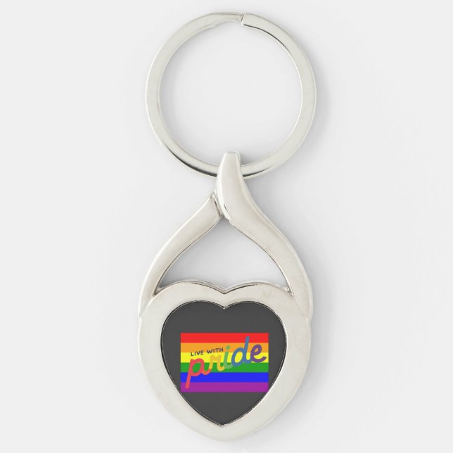 pride rainbow flag    keychain (Front)