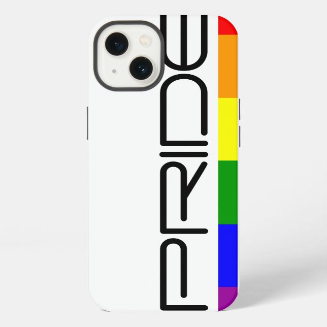 Pride Rainbow Flag Modern and Sleek Design iPhone Case (Back)