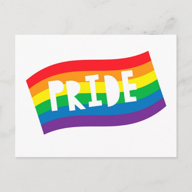 Pride Rainbow Flag Postcard (Front)
