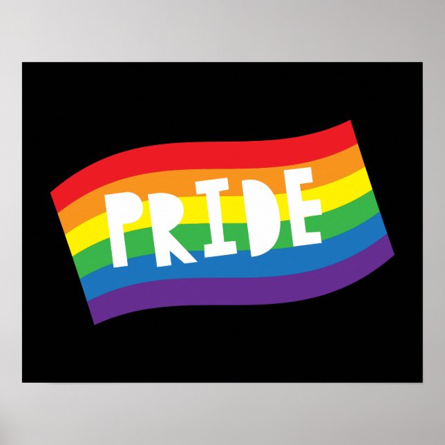 Pride Rainbow Flag Poster (Front)