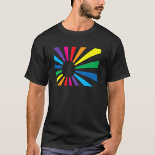 Pride Rainbow Flag Rising Sun Lgbtq Equality Gay R T-Shirt