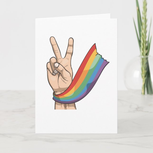 PRIDE rainbow flag Thank You Card (Front)
