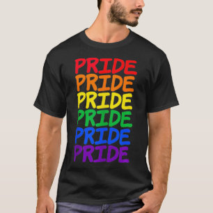 Pride Rainbow Flag Typography for LGBT Supporters  T-Shirt
