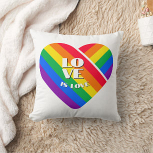 Pride Rainbow Heart Cushion