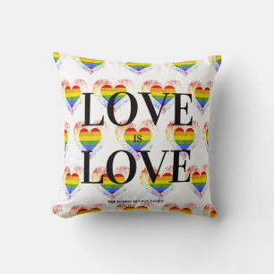 Pride Rainbow Heart Gay lesbian LGBT Families Cushion