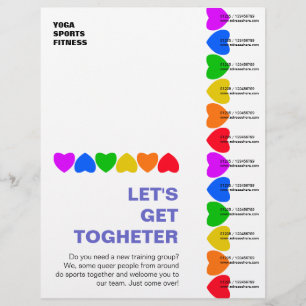 Pride Rainbow Heart Line Flyer