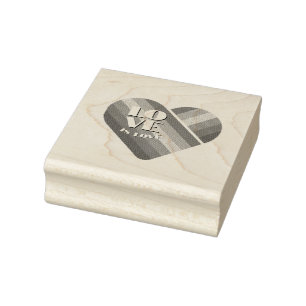 Pride Rainbow Heart  Rubber Stamp