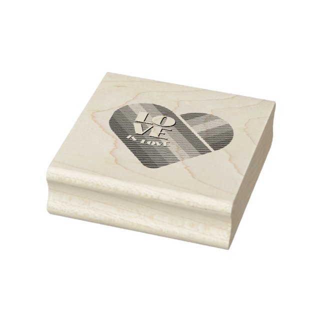 Pride Rainbow Heart  Rubber Stamp (Stamp)