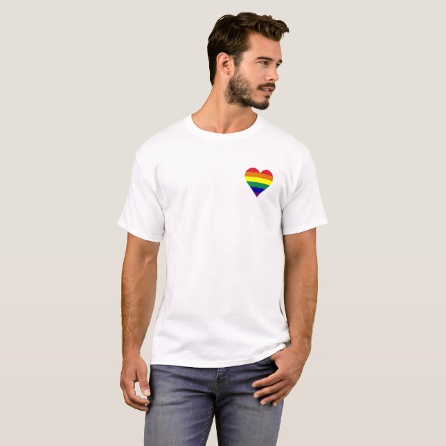 Pride Rainbow Heart T-Shirt (Front Full)
