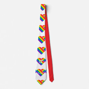 Pride Rainbow Heart Tie