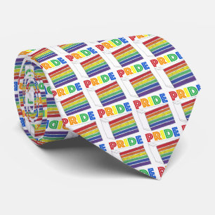 PRIDE Rainbow Layer Cake Slice Gay Pride Tie
