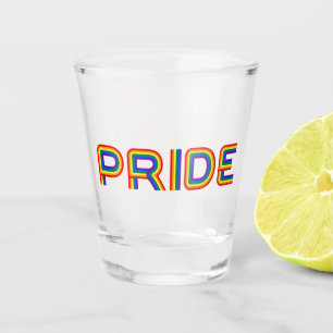 Pride   Rainbow Letters Shot Glass