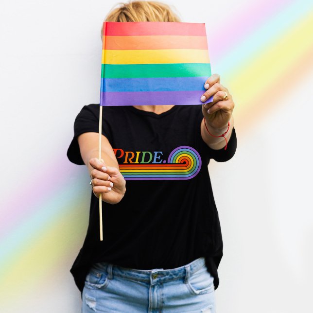 Pride Rainbow LGBTQ Girls Basic Dark T-Shirt (Creator Uploaded)