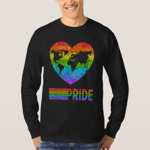 Pride Rainbow Love Earth World Lesbian Gay Men Wom T-Shirt