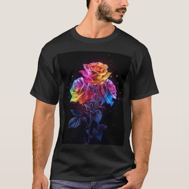 Pride Rainbow Roses T-Shirt (Front)