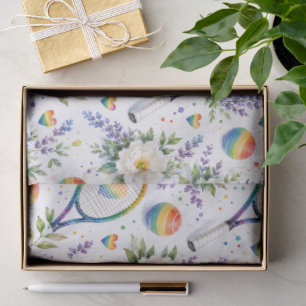 Pride Rainbow Tennis Watercolor Tissue Paper