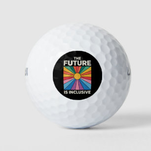Pride Rainbow The Future is Inclusive LGBTQ Golf Balls