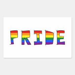 PRIDE RECTANGULAR STICKER