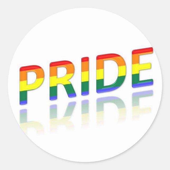 Pride Reflection Classic Round Sticker (Front)