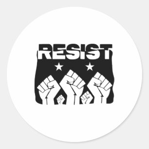 Pride Resist Revolution Fist Political Resistance Classic Round Sticker