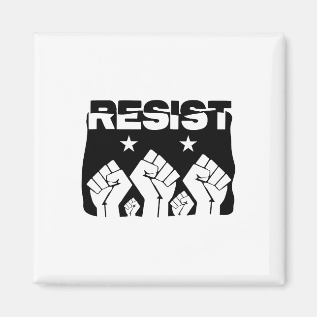 Pride Resist Revolution Fist Political Resistance  Magnet (Front)