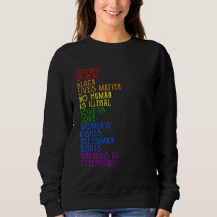 Pride Science Is Real BLM Love Is Love Funny LGBT Sweatshirt