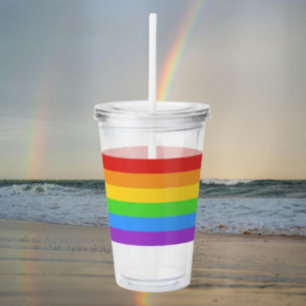 Pride Sipper: Rainbow Flag Acrylic Tumbler