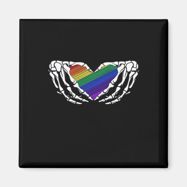 Pride - Skeleton Hands Holding Heart Classic Magnet (Front)