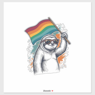 Pride Sloth Vintage Engraving T-Shirt Design_1