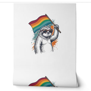 Pride Sloth Vintage Engraving T-Shirt Design_1 Wallpaper
