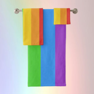Pride Splash: Rainbow Flag Bath Towel Set