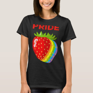 Pride Strawberry Lgbt Q Gay Pride Proud Ally Human T-Shirt