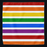 Pride Strips Bandanna<br><div class="desc">Bright Rainbow Coloured Bandanna</div>
