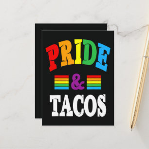 Pride Tacos Lgbt Lgbtq Gay Announcement Postcard