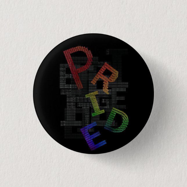 Pride - Text Sticker 3 Cm Round Badge (Front)