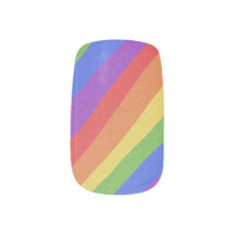 Pride Textured Rainbow Nail Art