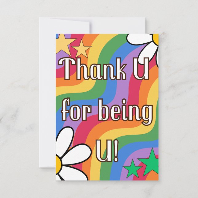 Pride Thank You Card / Rainbow Thank You Card (Front)