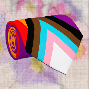 Pride Tie & Progress Rainbow Flag / LGBTQ