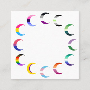 Pride Time Crescent Moon Design Calling Card