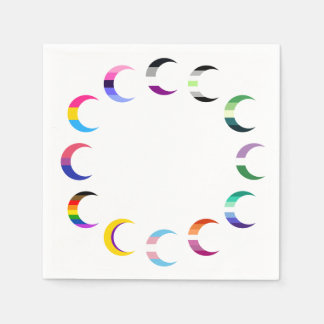 Pride Time Crescent Moon Design Napkin