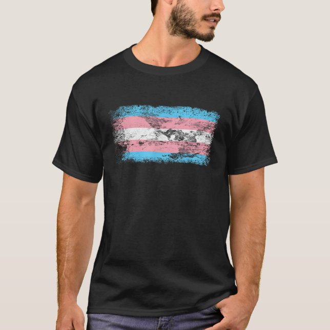 Pride Transgender Flag Trans Flag Tee (Front)