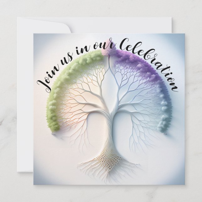 Pride Tree of Life Party Invitation (Front)