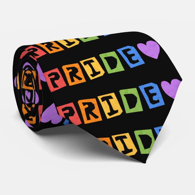 Pride Typography Neck Tie (Rolled)